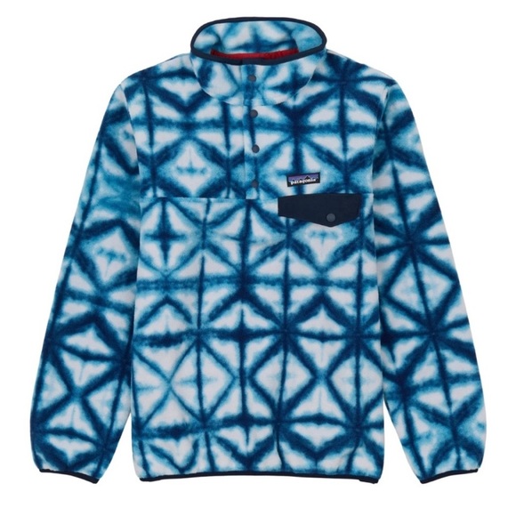 Patagonia Synchilla Snap-T Pullover Size Medium Blue and White Outdoor - Picture 1 of 6